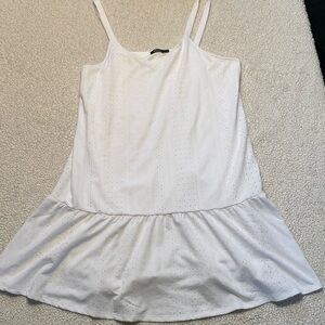 Reitmans Women’s Dress - White With Eyelet Pattern